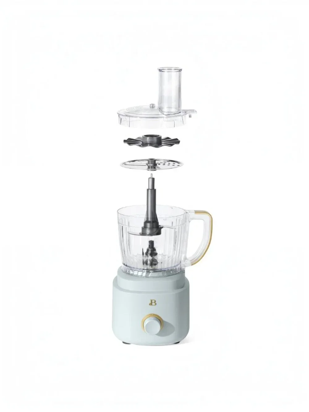Beautiful 10-Cup Food Processor with Accessories Hydrangea Blue Drew Barrymore